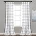 Ombre Stripe Yarn Dyed Cotton Window Curtain Panels Navy/Multi 40X84 Set - Lush Decor 16T004553