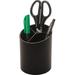 Rebrilliant Large Pencil Cup, 3 Compartments, 3"x3"x4-1/8" Plastic in Black | 3 H x 3 W x 4.13 D in | Wayfair BSN32355