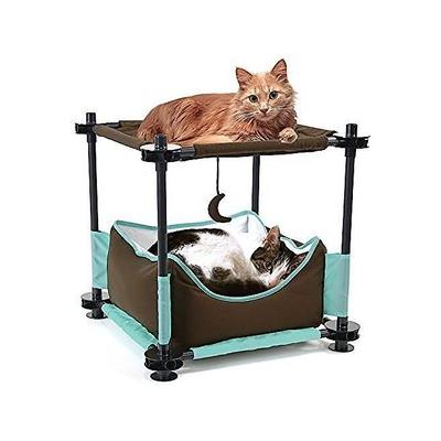 Kitty City Claw Sleeper 17.25-in Faux Fleece Cat Tree, Green