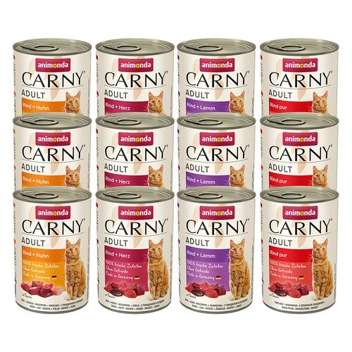 Sparpaket animonda Carny Adult 24 x 400 g - Mixpaket Rind (4 Sorten)