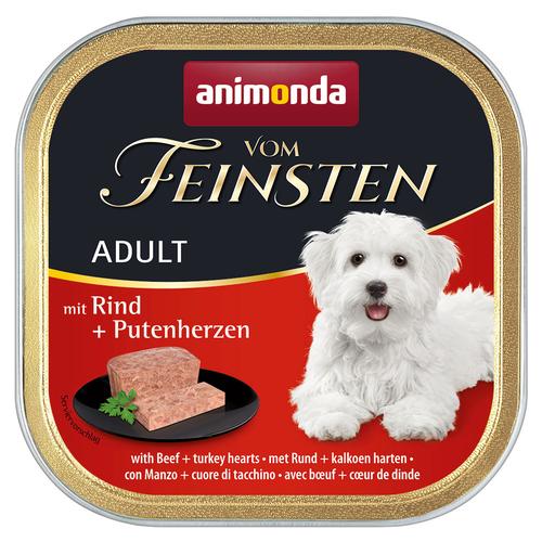 48 x 150 g Sparpaket animonda vom Feinsten Adult getreidefrei: Rind & Putenherzen Hundenassfutter