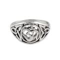 Spiritual Fusion,'Sterling Silver Om Pattern Band Ring from India'