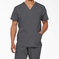 Dickies Men's Eds Signature V-Neck Scrub Top - Pewter Gray Size 3Xl (81906)