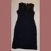 Burberry Dresses | Navy Blue Burberry London Leather Midi Dress | Color: Black/Blue | Size: 8