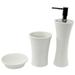 Latitude Run® Sparland 3-Piece Bathroom Accessory Set Stone, Wood in White | Wayfair Gedy AU200-02