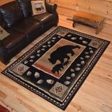 Black 63 x 0.4 in Area Rug - Millwood Pines Haysi Southwestern Ebony Area Rug Polypropylene | 63 W x 0.4 D in | Wayfair