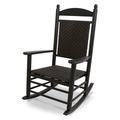 POLYWOOD® Rocker Jefferson Woven Outdoor Rocking Chair in Black/Brown | 47 H x 26.5 W x 34 D in | Wayfair K147FBLCA