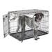 MidWest Homes for Pets Double Door iCrate in Gray | 25 H x 24 W x 37 D in | Wayfair 1536DD