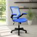 Ebern Designs Nathanson Task Chair Upholstered, Nylon in Blue | 41.25 H x 25 W x 25 D in | Wayfair 9EFB29E51D884C2F99A7755B872138C9