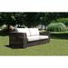 Hokku Designs Daltan Wicker Outdoor Loveseat Wicker/Rattan/Sunbrella® Fabric Included in Black/Gray | Wayfair 2 PC SET-903-LOVESEAT/Z-680-SU-732