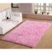 Pink 42 x 0.5 in Area Rug - Ebern Designs Bella Premium Jersey Shaggy 80% Polyester/20% Cotton Area Rug Polyester/Cotton | 42 W x 0.5 D in | Wayfair