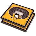 Yellow Pittsburgh Penguins 3D StadiumViews Coasters