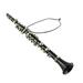 The Holiday Aisle® Miniature Clarinet Musical Instrument Realistic Hanging Figurine Ornament Plastic in Black | 6 H x 0.5 W x 0.5 D in | Wayfair