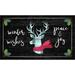 Black 30 x 0.44 in Area Rug - The Holiday Aisle® Triplett Winter Wishes Area Rug Polyester | 30 W x 0.44 D in | Wayfair