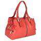 Gigi Small Soft Leather Two Tone Grab Bag 8108 (Red/Black)