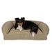 Orthopedic Quilted Microfiber Bolster Dog Bed, 27" L X 36" W X 10.5" H, Sage, Medium, Green