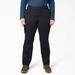 Dickies Women's Plus Relaxed Fit Cargo Pants - Rinsed Black Size 18W (FPW777)