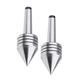 F Fityle 2PCS EN ACIER SUPPORT EN BOIS TOUR CENTRE TAILSTOCK PIÈCES DE REMPLACEMENT MT2 60 DEGRÉ POINT