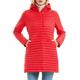 Bellivera Women’s Quilted Hooded Coat/Jacket (3 Colors), Puffer Coat with 2 Hidden Zipped Pockets, Cotton Filling, Water Resistant, Red, L