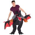 Morph MCROIDS Ride on Costume, Black Dragon Adult, One Size