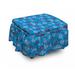 East Urban Home Box Cushion Ottoman Slipcover Polyester in Blue/Pink | 16 H x 38 W x 38 D in | Wayfair 9554ECD857314785B020F4AE910CB042