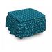 East Urban Home Box Cushion Ottoman Slipcover Polyester in Blue/Pink | 16 H x 38 W x 38 D in | Wayfair E1554CD87C1B4C81B6D75FD6B95A0B96