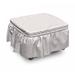 East Urban Home Box Cushion Ottoman Slipcover Polyester in Gray/Pink | 16 H x 38 W x 38 D in | Wayfair 8BDC29B2080C48C386E07379D1A3F5F9