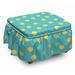 East Urban Home Box Cushion Ottoman Slipcover Polyester in Blue/Green/Pink | 16 H x 38 W x 38 D in | Wayfair 294C35294B4549F296E2D173D1306CBA