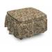 East Urban Home Grunge Swirls Curves & Dots 2 Piece Box Cushion Ottoman Slipcover Set Polyester in Brown | 16 H x 38 W x 0.1 D in | Wayfair