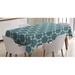 East Urban Home Geometric Tablecloth Polyester in Blue/Gray/Green | 60 D in | Wayfair 1AA1DB92EB1B42A5B4481129B7F18BF5