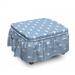 East Urban Home Box Cushion Ottoman Slipcover Polyester in Blue | 16 H x 38 W x 38 D in | Wayfair 3A735A94F0174D379C99A6DA0CE86F39