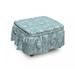East Urban Home Box Cushion Ottoman Slipcover Polyester in Blue/Green/Pink | 16 H x 38 W x 38 D in | Wayfair 37492BE9490945998BD5E48F9F96C1D9