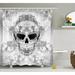 Ebern Designs Lora Day of The Dead Skull w/ Oriental Paisley Decor Festive Celebration Print Single Shower Curtain | 70 H x 69 W in | Wayfair