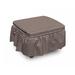 East Urban Home Wavy Zigzag Lines Ottoman Slipcover Polyester in Brown/Pink | 16 H x 38 W x 0.1 D in | Wayfair EFAF6E71741845A49824094808CE43DE