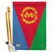 Breeze Decor Eritrea Flags Of The World Nationality Impressions Decorative Vertical 2-Sided 28 x 40 in. Flag set in Green/Red | Wayfair