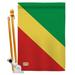 Breeze Decor Congo Flags Of The World Nationality Impressions Decorative Vertical 2-Sided 28 x 40 in. Flag set | 40 H x 28 W x 1 D in | Wayfair