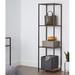 Dotted Line™ 72" H x 20" W x 15" D 4 Tier Shelving Unit Wood/Steel in Brown/Gray | 72 H x 20 W x 15 D in | Wayfair F3A9F39A3C9D42D383C0D44FEA8969DB