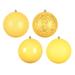 Vickerman 624500 - 3" Yellow 4 Assorted Finish Ball Christmas Tree Ornament (32 pack) (N596878A)