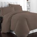 400 Thread Count Cotton King Size Duvet Cover Set Dark Brown, 100% Long Staple Cotton King Quilt Cover Set, Luxurious Soft Sateen King Size Bedding Set (100% Cotton King-Size Duvet Covers Chocolate)