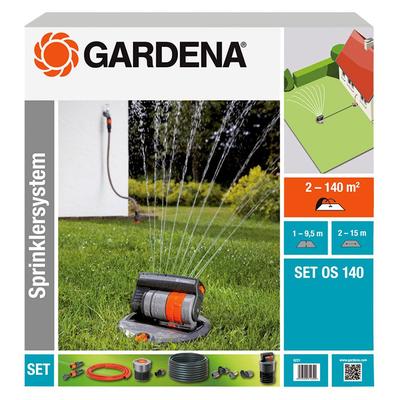 Gardena Sprinklersystem OS 140 Set mit Versenk-Viereckregner