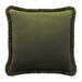 Fringed Signature Velvet Pillow - Ink, 20" x 20" - Ballard Designs Ink 20" x 20" - Ballard Designs