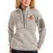 Women's Antigua Oatmeal Iowa State Cyclones Fortune Half-Zip Pullover Sweater