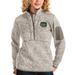 Women's Antigua Oatmeal Ohio Bobcats Fortune Half-Zip Pullover Sweater