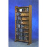 Rebrilliant 440 CD Multimedia Storage Rack Wood/Solid Wood in Brown | 53.5 H x 24.25 W x 7.25 D in | Wayfair F74E34577103451F80FCB898446FDA68