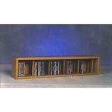 Rebrilliant 67 CD Multimedia Tabletop Storage Rack Wood/Solid Wood in Brown | 7.25 H x 33.5 W x 6.375 D in | Wayfair 103D-3 / Clear
