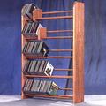 Rebrilliant 275 CD Multimedia Dowel Rack Storage Wood/Solid Wood in Black | 37.25 H x 24.25 W x 7.25 D in | Wayfair