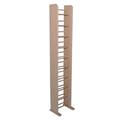 Rebrilliant 260 CD Backless Dowel Multimedia Storage Rack Wood/Solid Wood in White | 66.5 H x 12.5 W x 7.25 D in | Wayfair