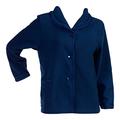 Slenderella Womens Button Up Bed Jacket Anti Pill Polar Fleece Satin Trim Housecoat XXXL (Blue)