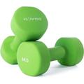 KG Physio Weights Dumbbells Set - Neoprene-Coated Dumbbells Weights Set, Sweat-Resistant Dumbell Set with Anti-Roll Technology and A3 Exercise Poster, Dumbbell Set 1-10kg Dumbbell Pair