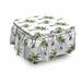 East Urban Home Palm Tree Trees Art 2 Piece Box Cushion Ottoman Slipcover Set Polyester in Gray/Pink | 16 H x 38 W x 0.1 D in | Wayfair
